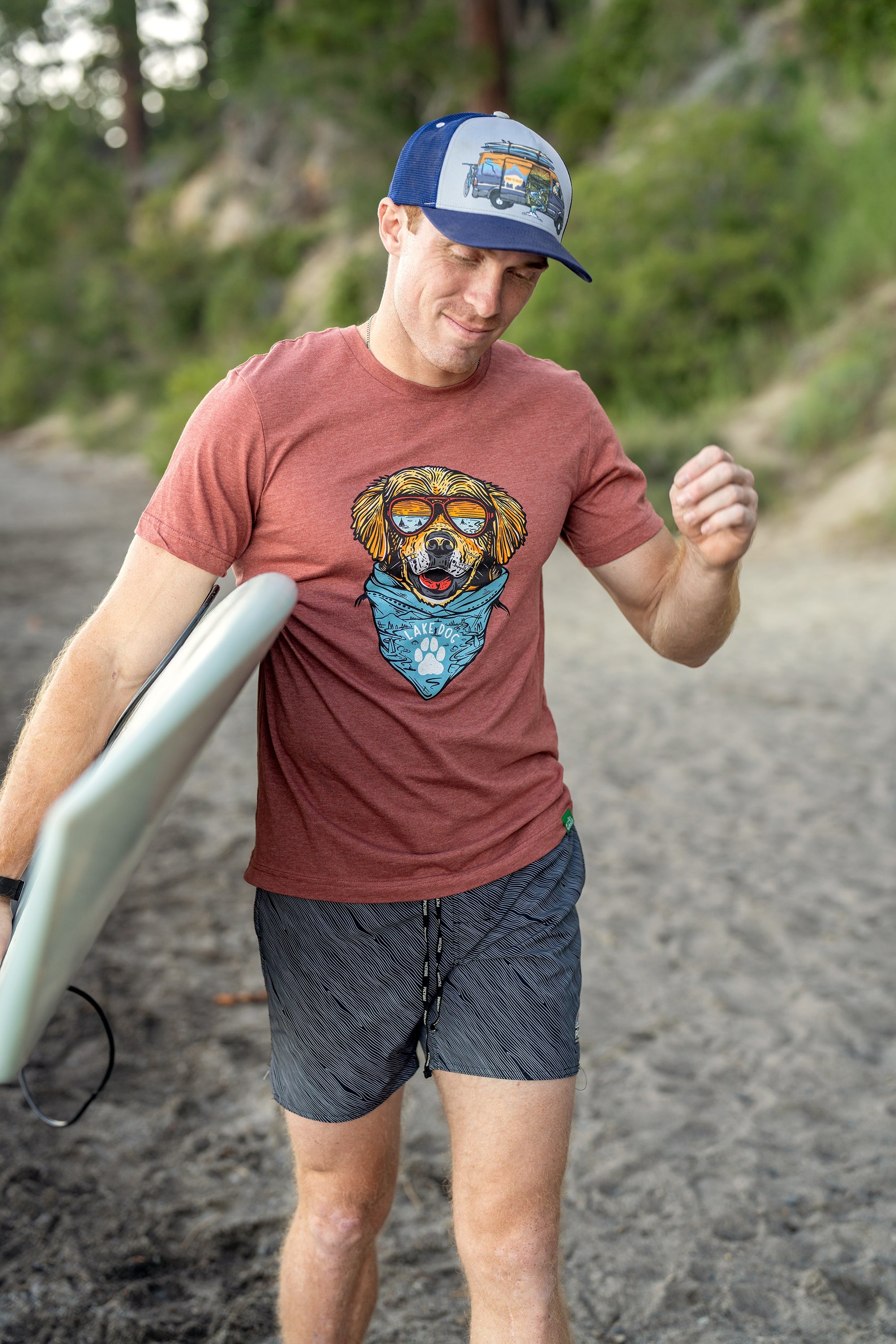 Maximus The Lake Dog T-Shirt | Wild Tribute, 3XL / Heather Clay