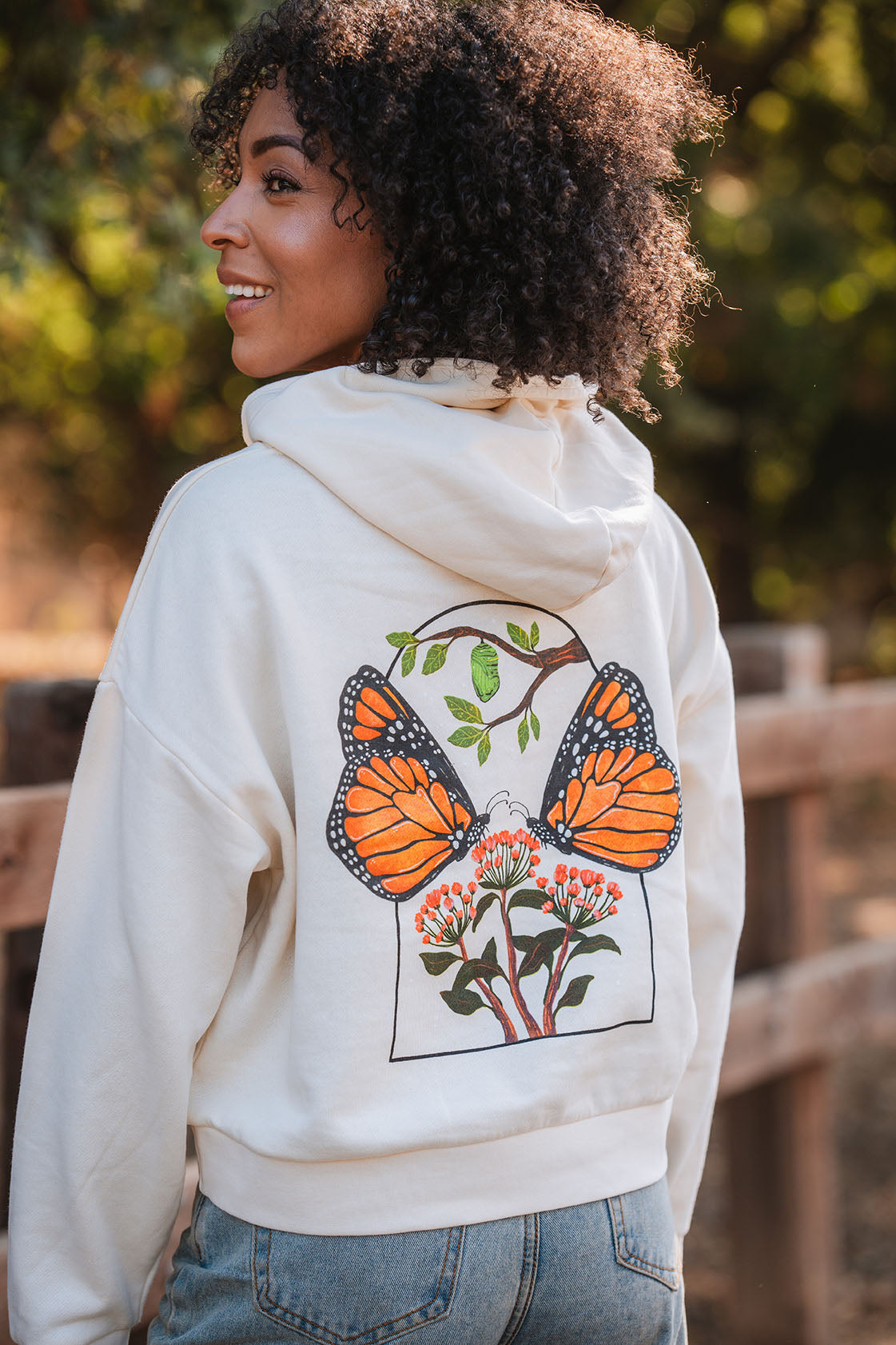 A Butterfly Is Born Women's Hip Height Hoodie