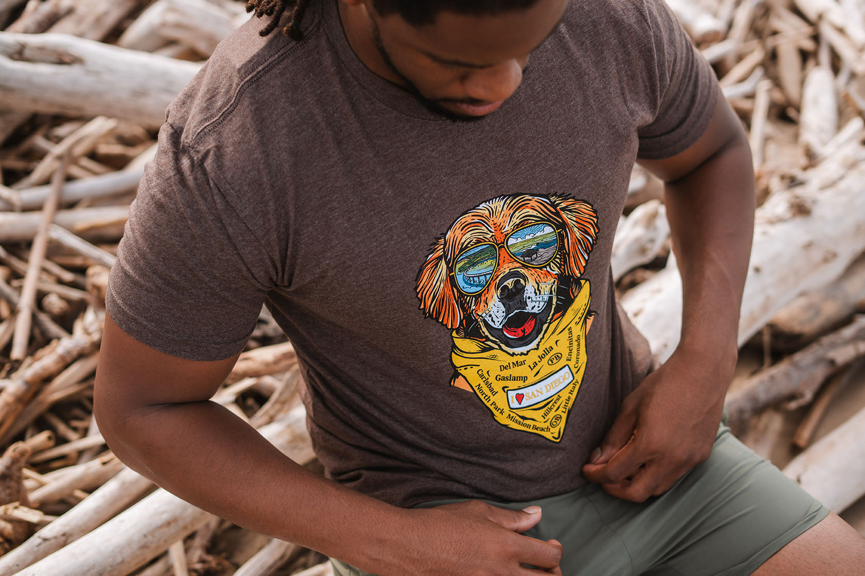 Maximus the San Diego Surf Dog T-Shirt