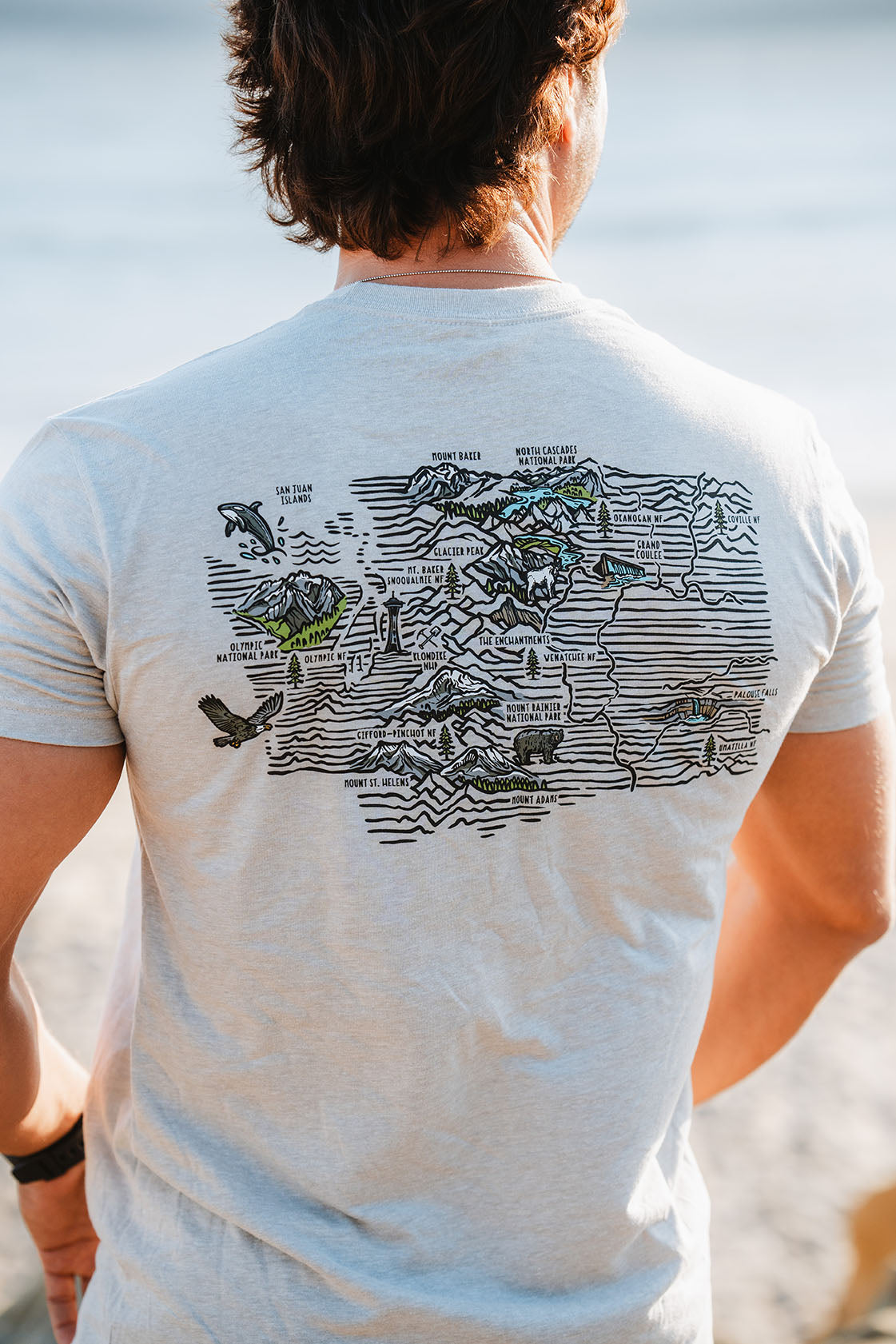 Washington Topo Map T-Shirt