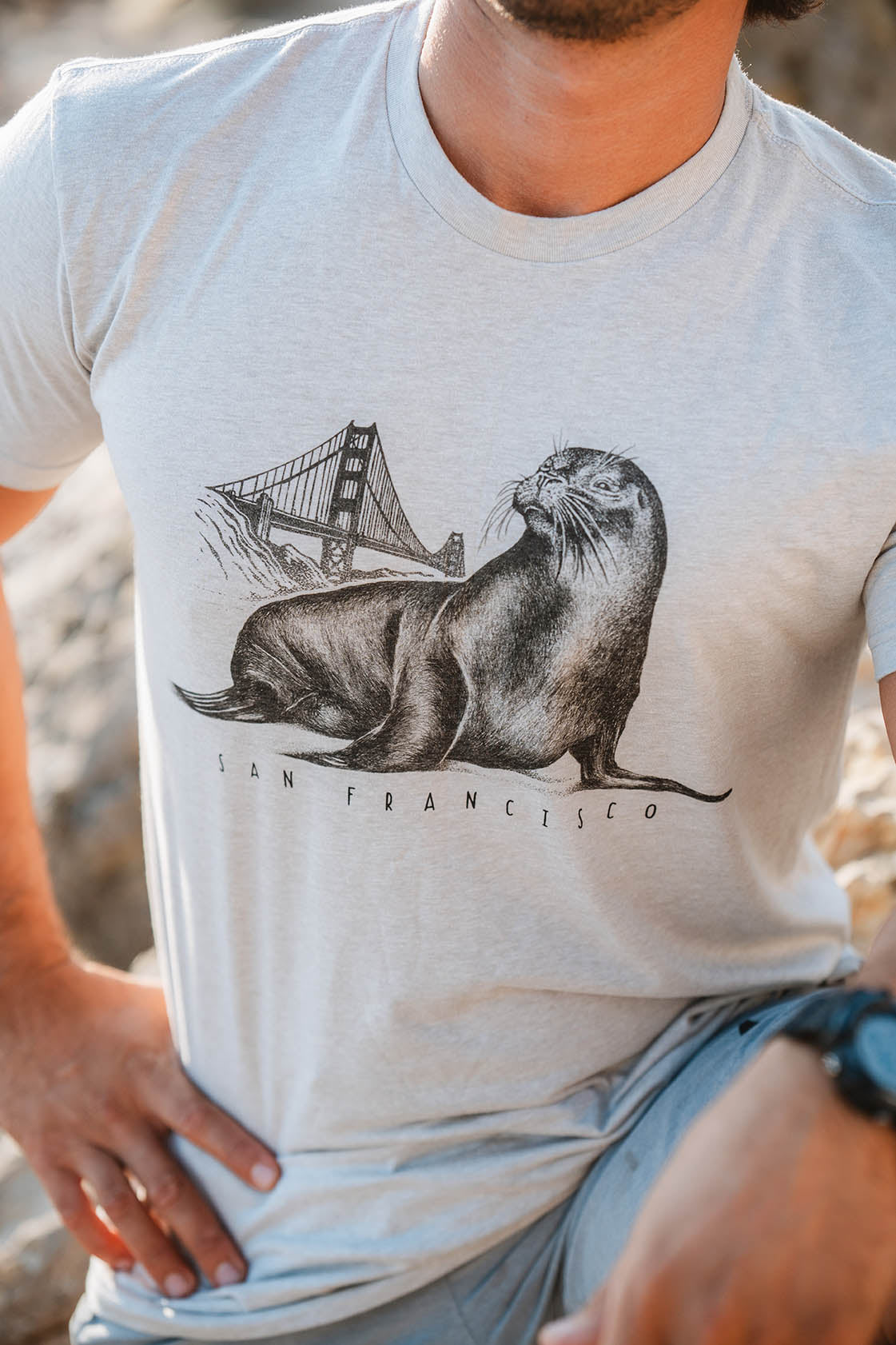 San Francisco Sea Lion Sketch T-Shirt