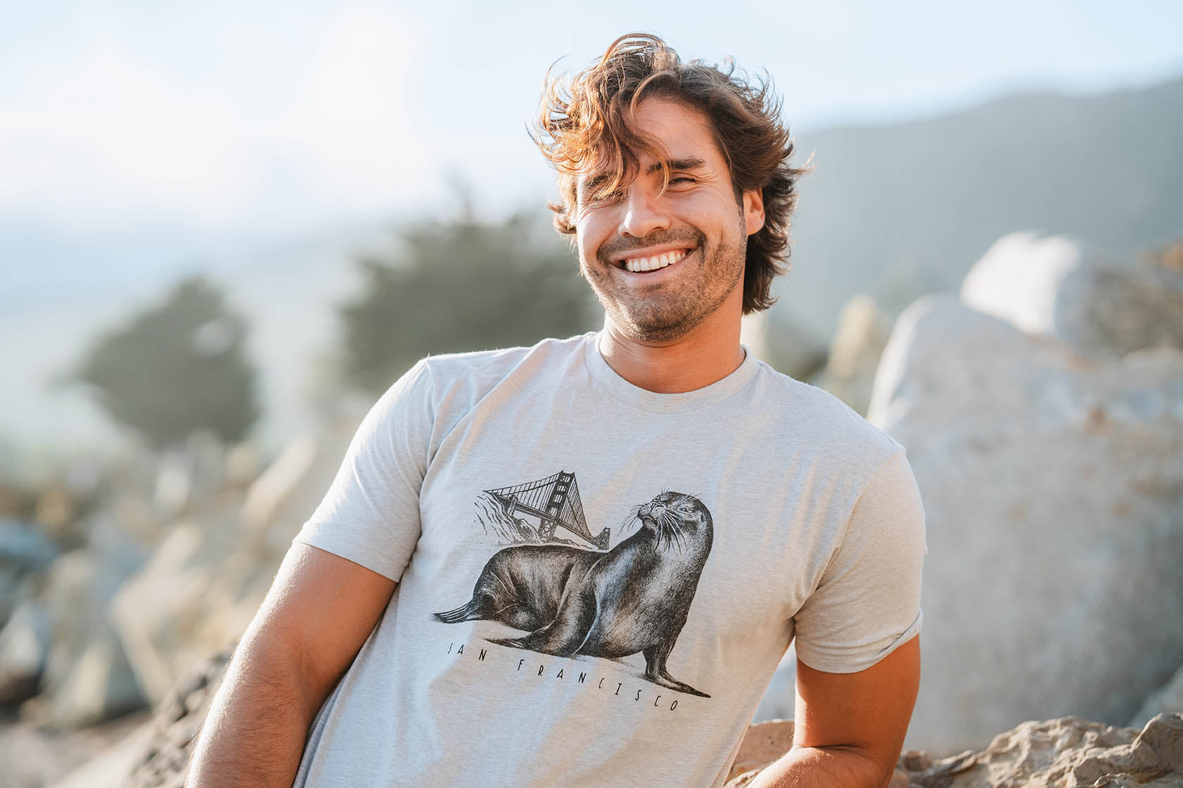 San Francisco Sea Lion Sketch T-Shirt