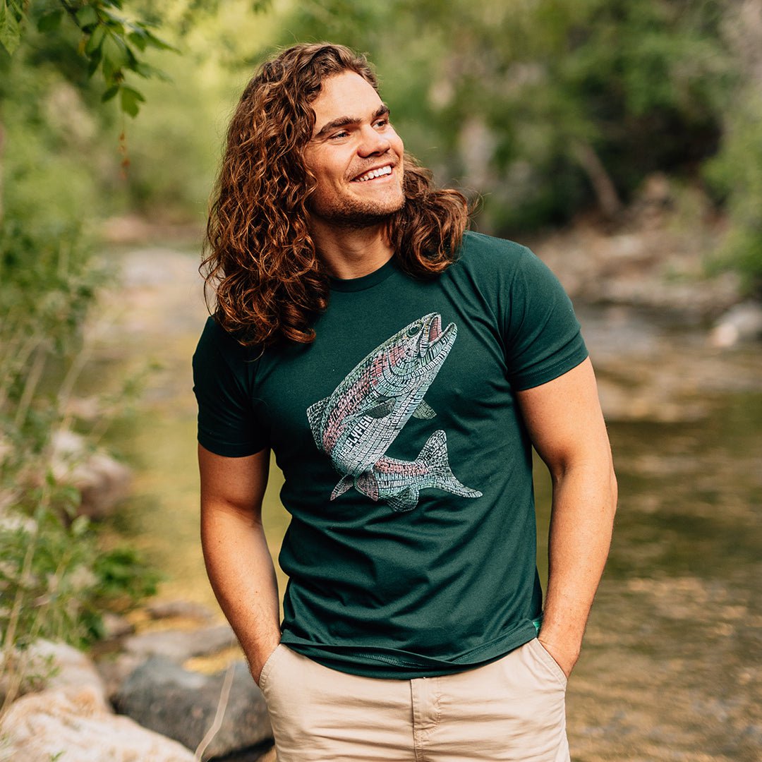 Fly Fishing Rainbow Trout Tribute T-Shirt