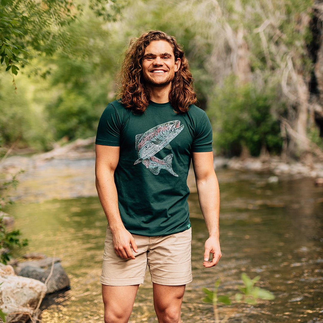 Fly Fishing Rainbow Trout Tribute T-Shirt