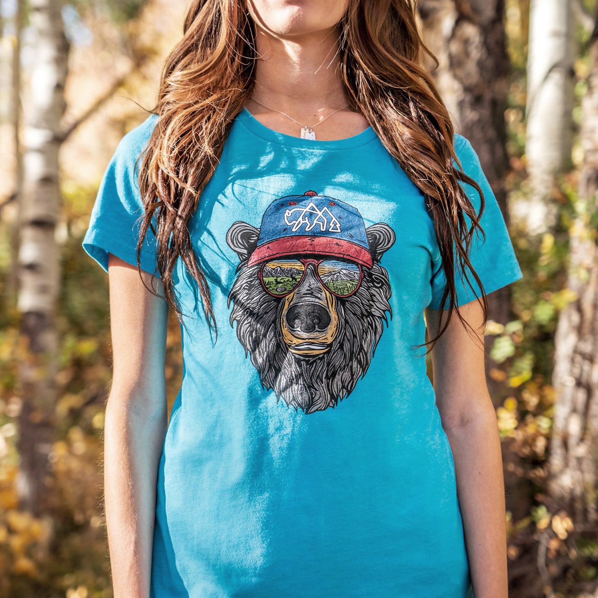 Miami Vice Bear Women's Fitted T-Shirt