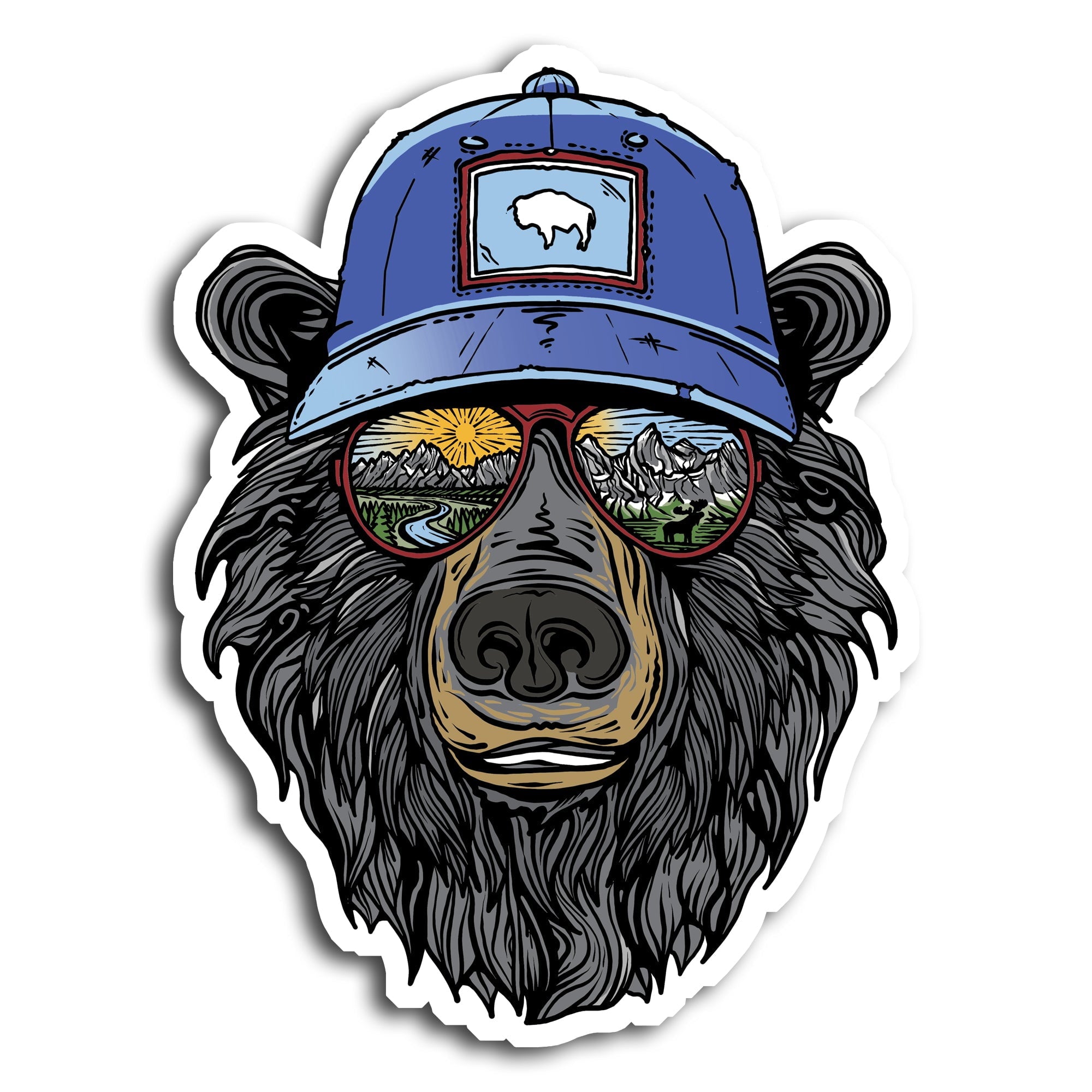 Miami Vice Wyoming Bear Sticker