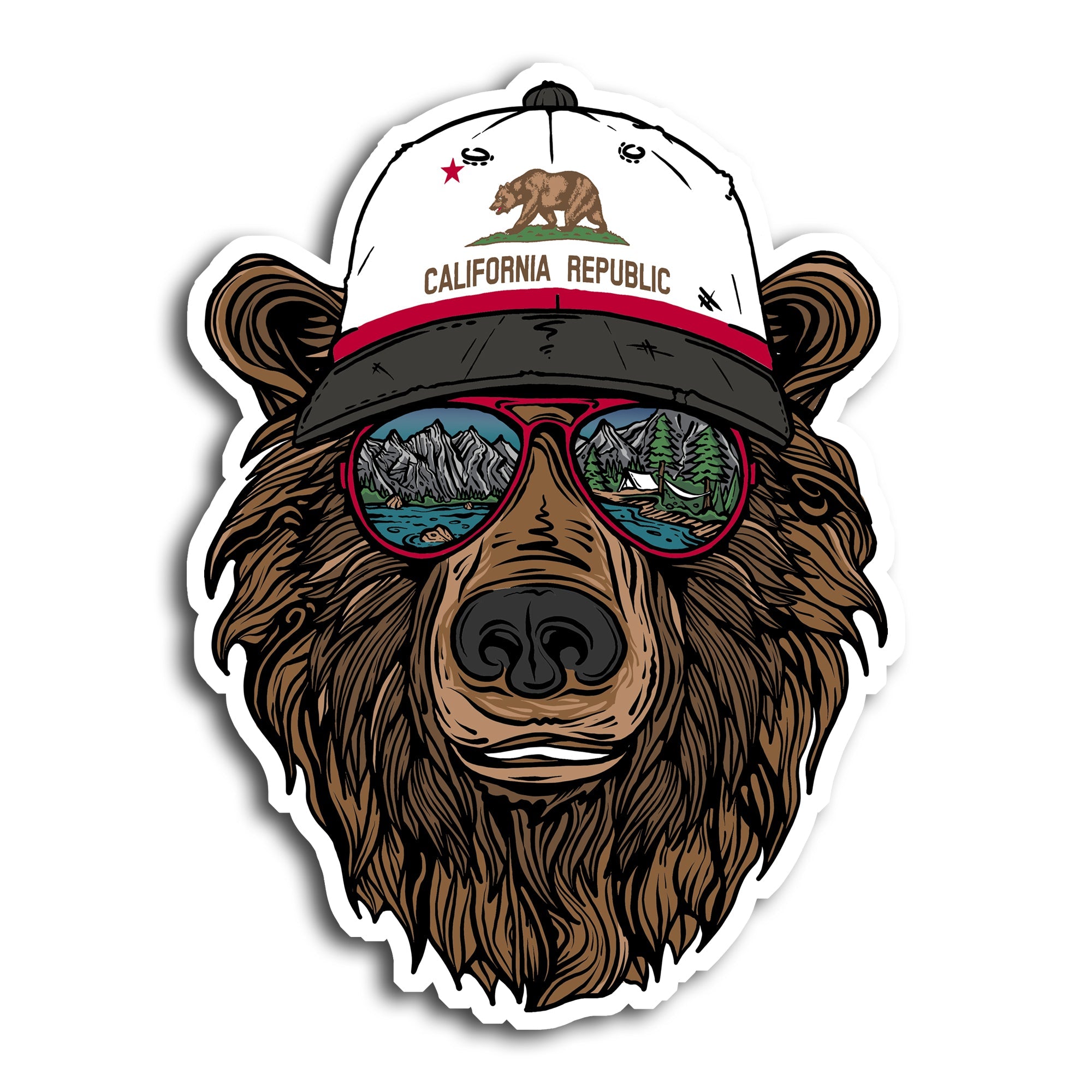 Miami Vice California Bear Sticker