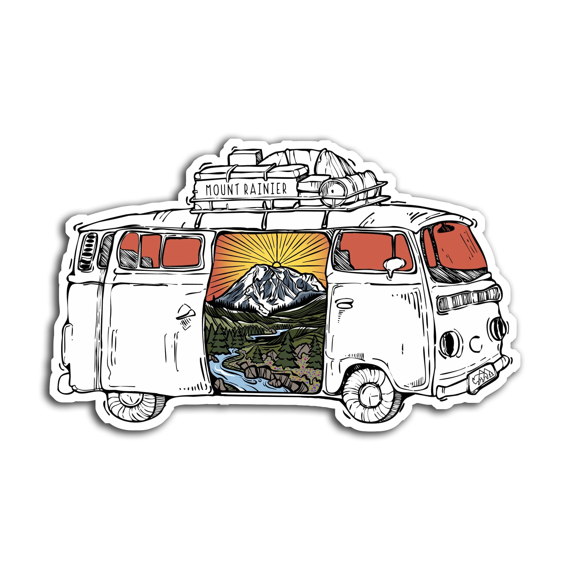 Mount Rainier Road Trip Sticker