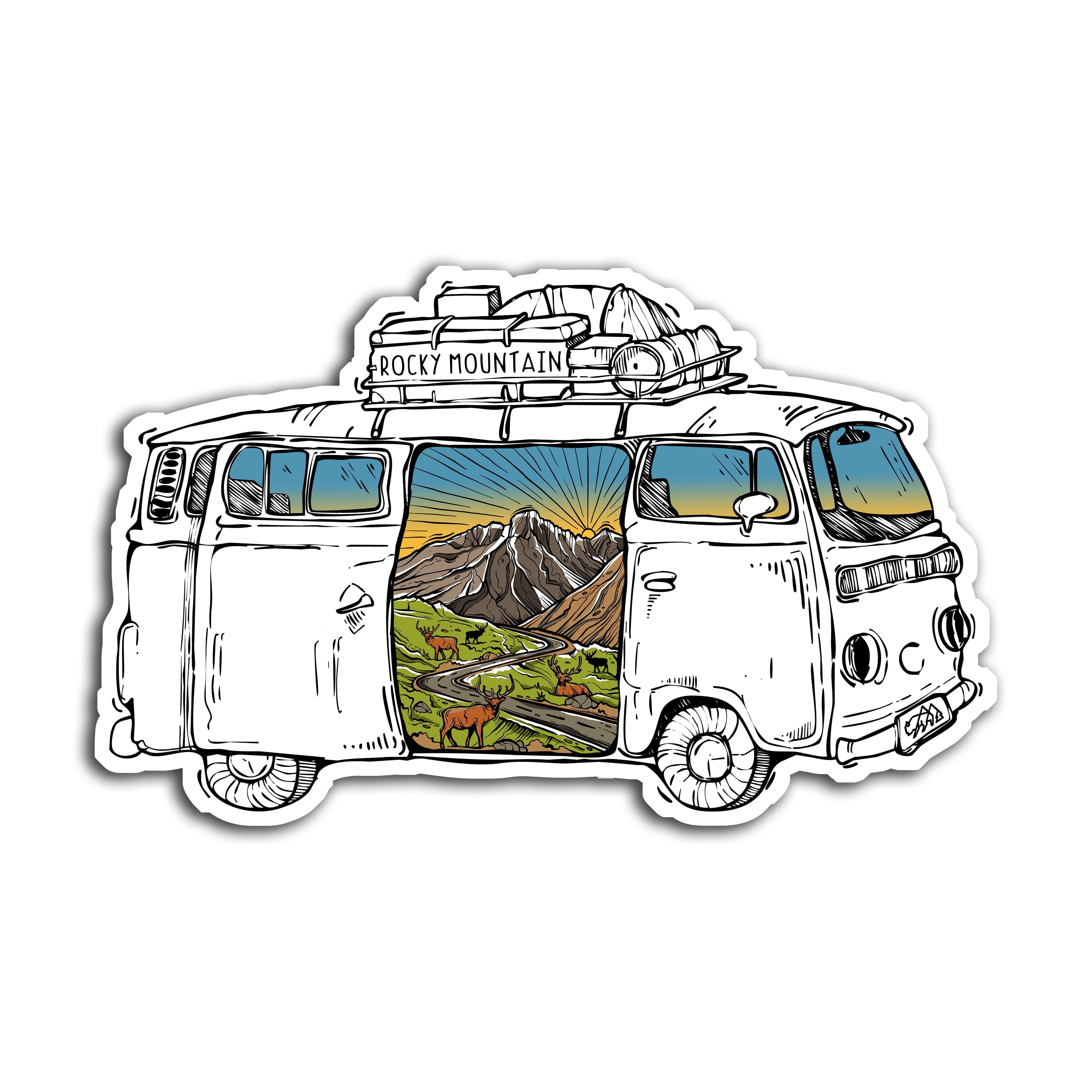 Rocky Mountain Road Trip Sticker