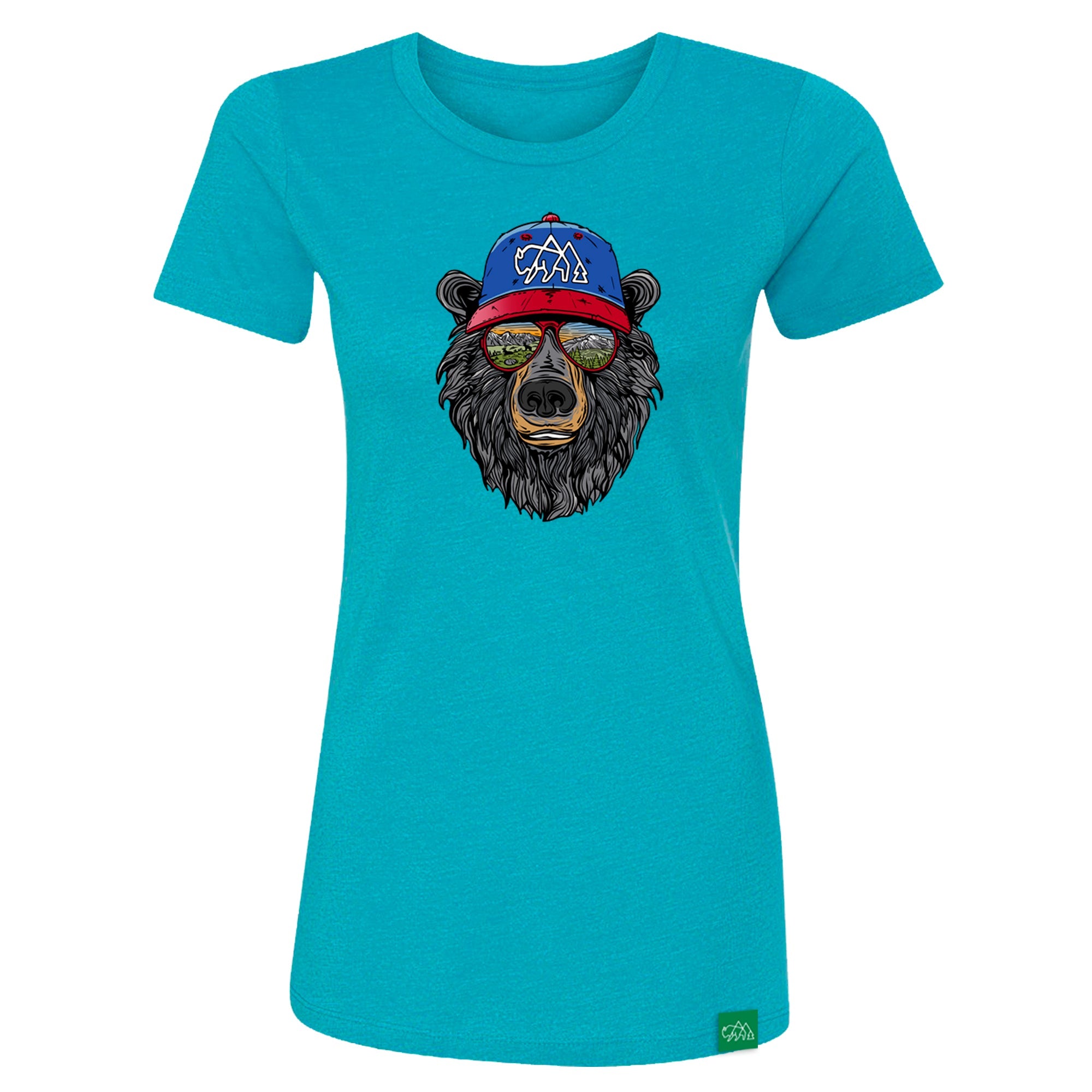 Women's Miami Vice Bear Poly/Cotton Fitted T-Shirt