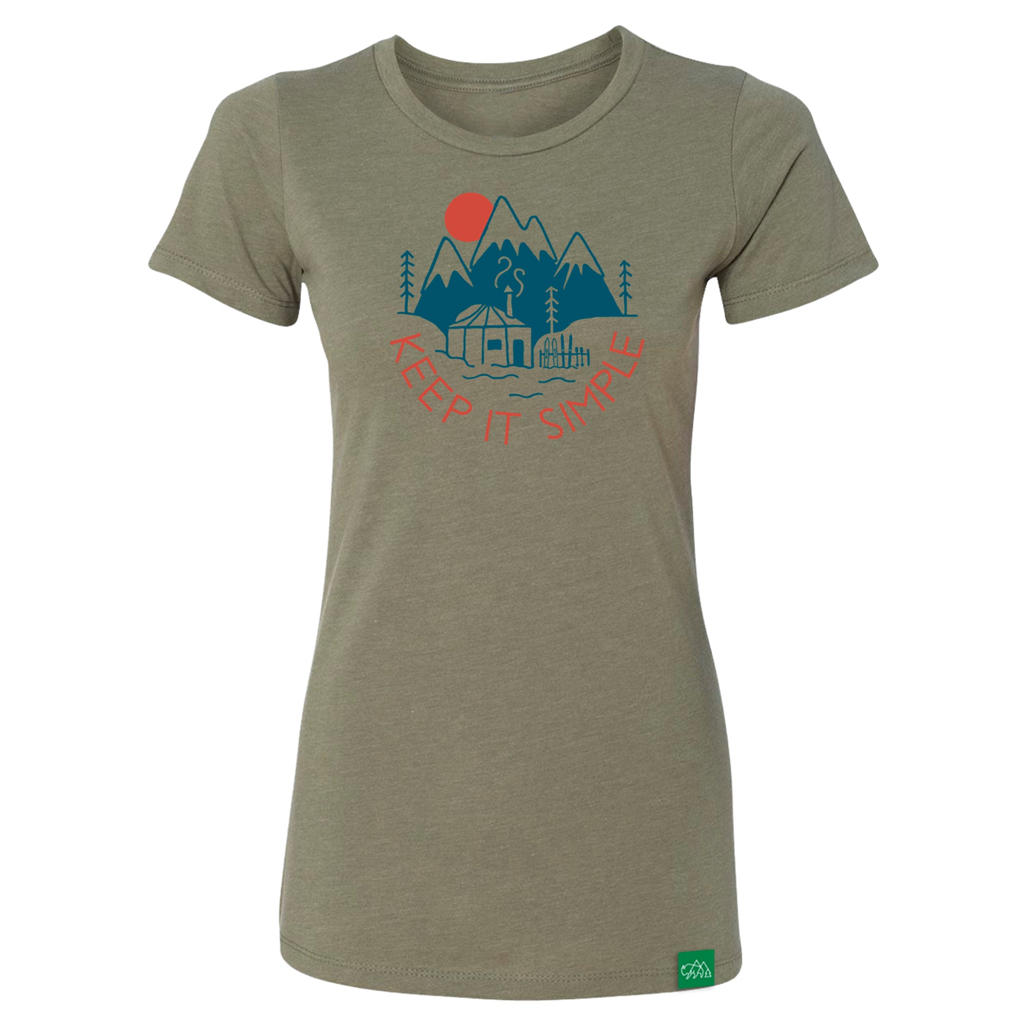Women's Keep it Simple Ski Poly/Cotton Fitted T-Shirt