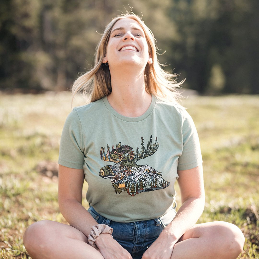 Boho Moose Womens Relaxed T-Shirt
