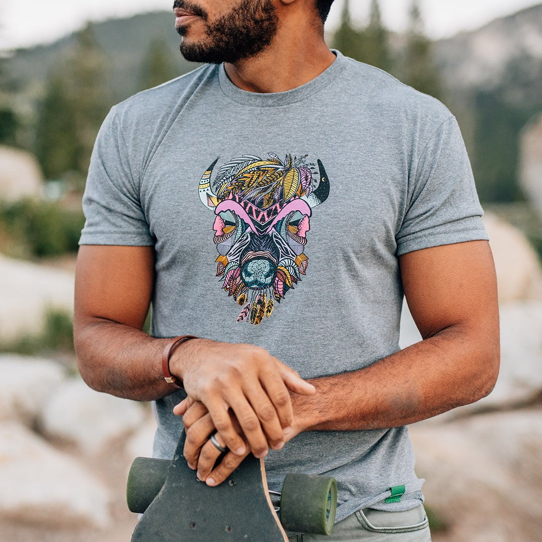 Boho Bison Unisex Triblend T-Shirt