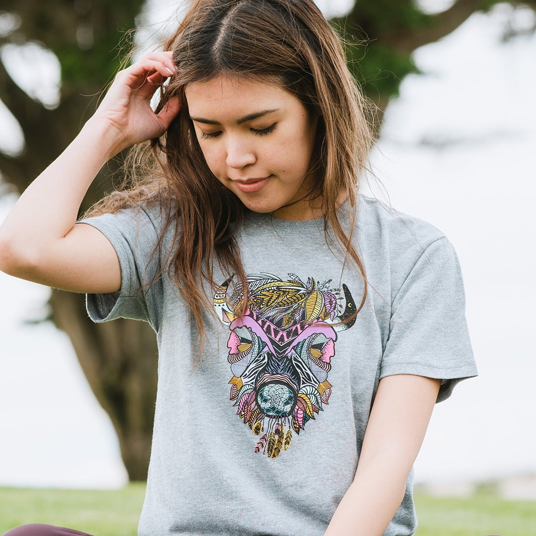 Boho Bison Unisex Triblend T-Shirt