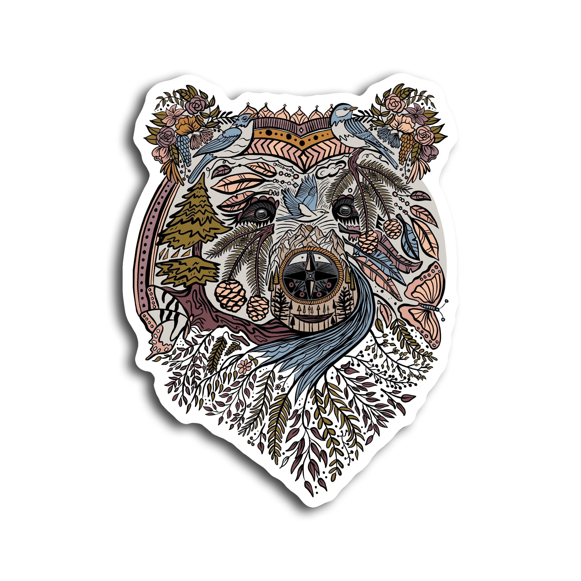 Boho Bear Sticker