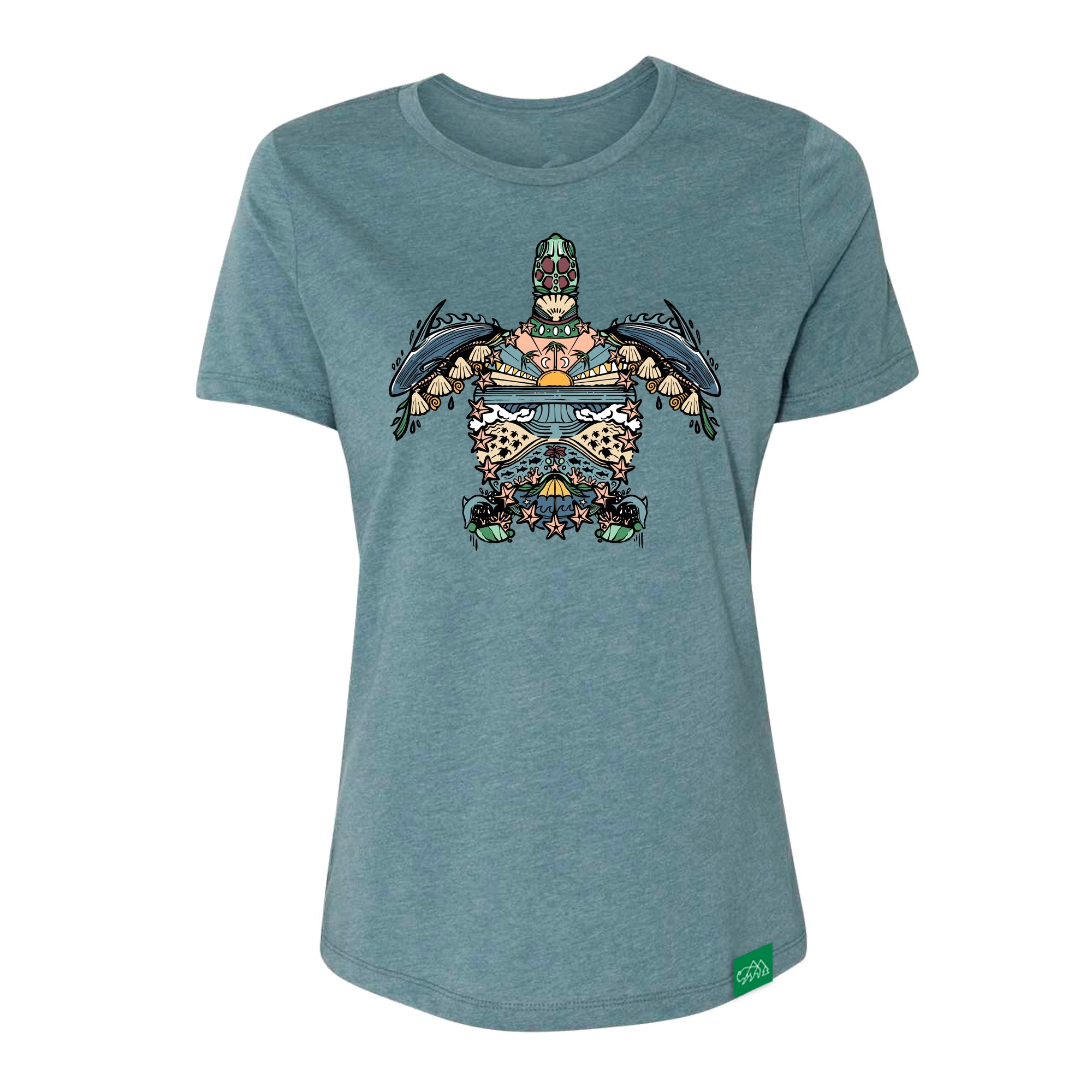 Boho Sea Turtle Women's Relaxed T-Shirt