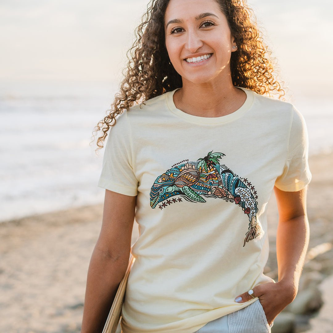 Boho Dolphin Womens Relaxed T Shirt Wild Tribute