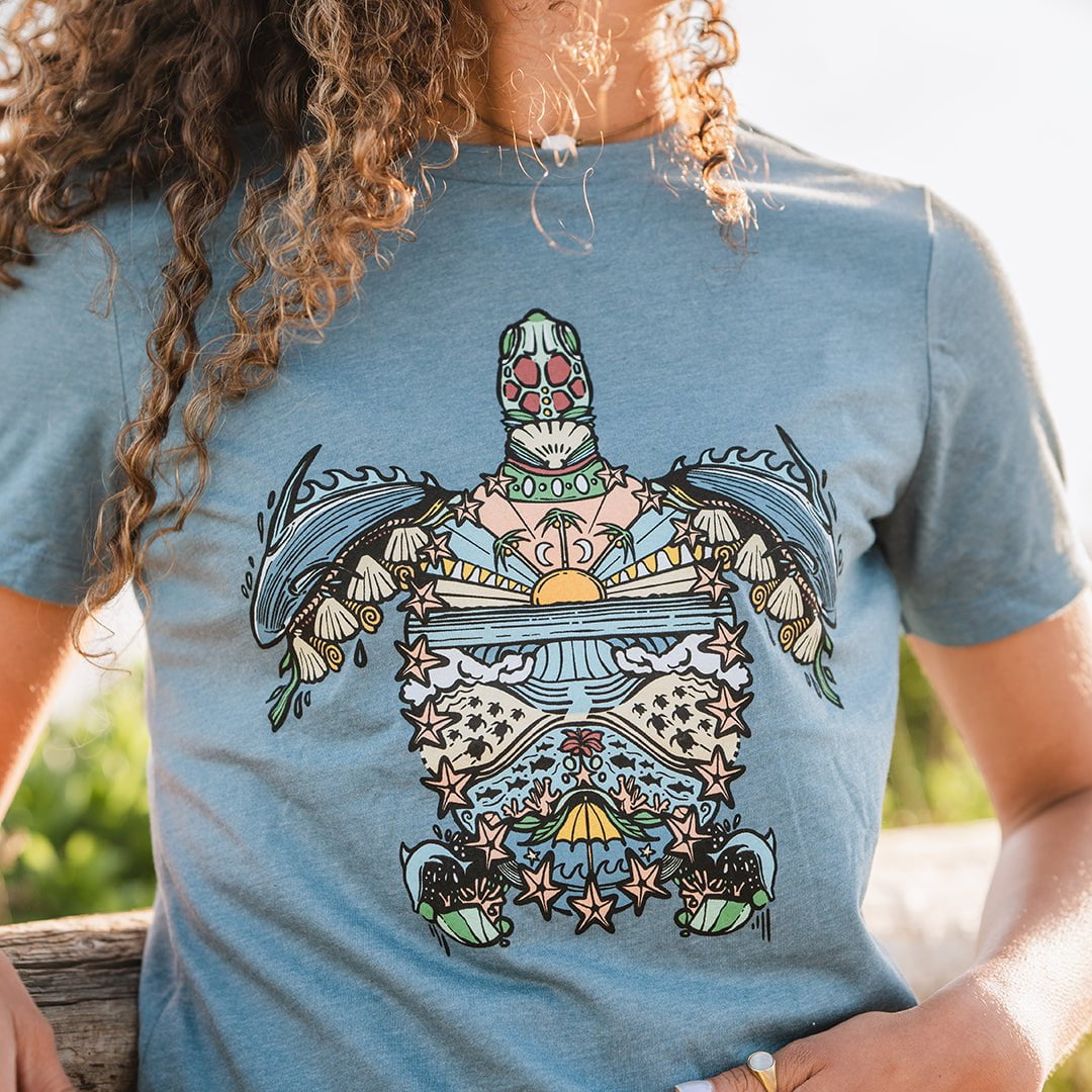 Boho Sea Turtle Women's Relaxed T-Shirt