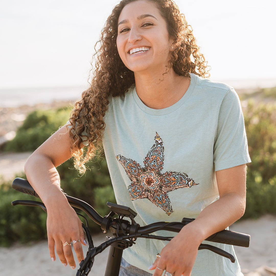 Boho Starfish Womens Relaxed T-Shirt | Wild Tribute