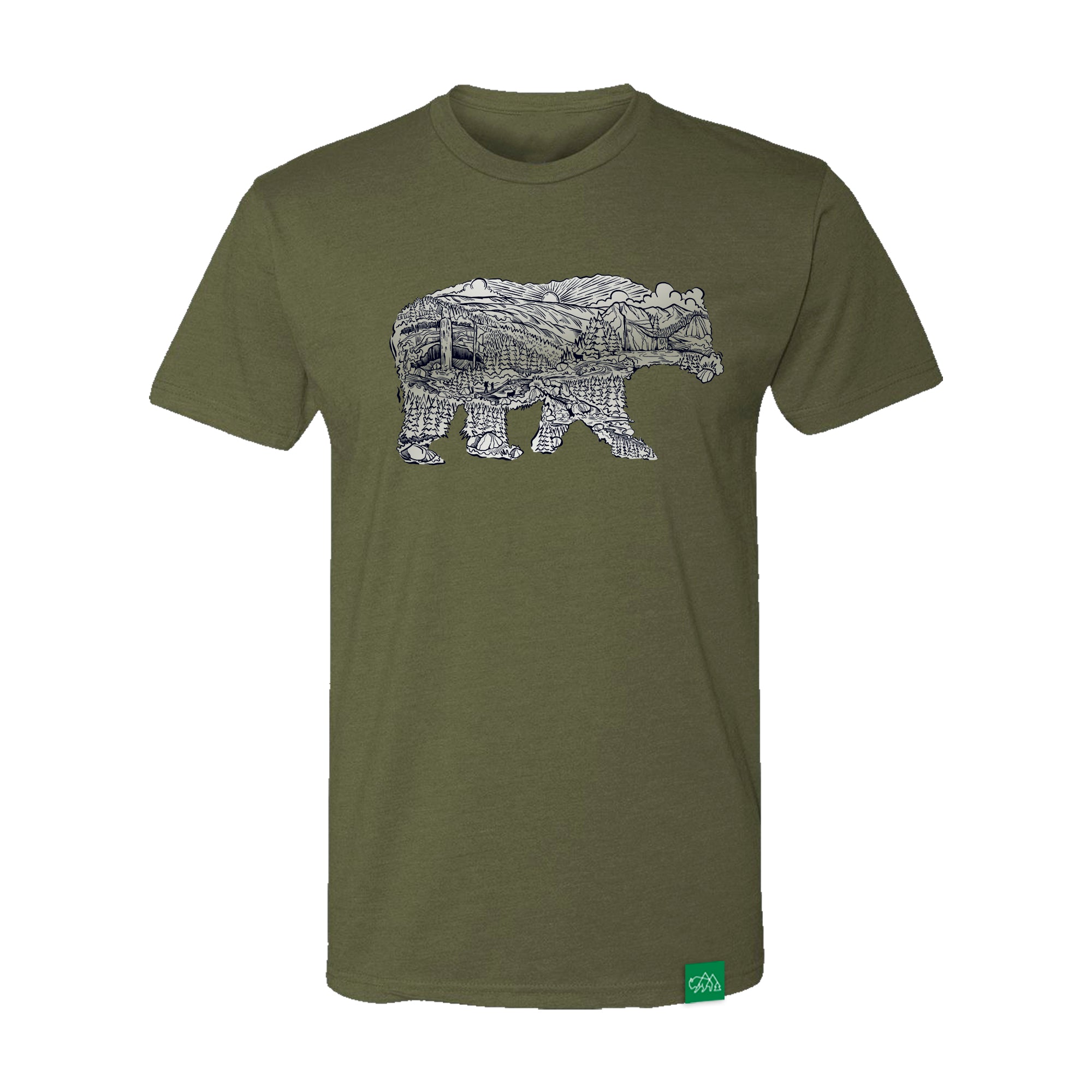 Men's Grizzly Bear Tee Shirt - Short Sleeve | Wild Tribute