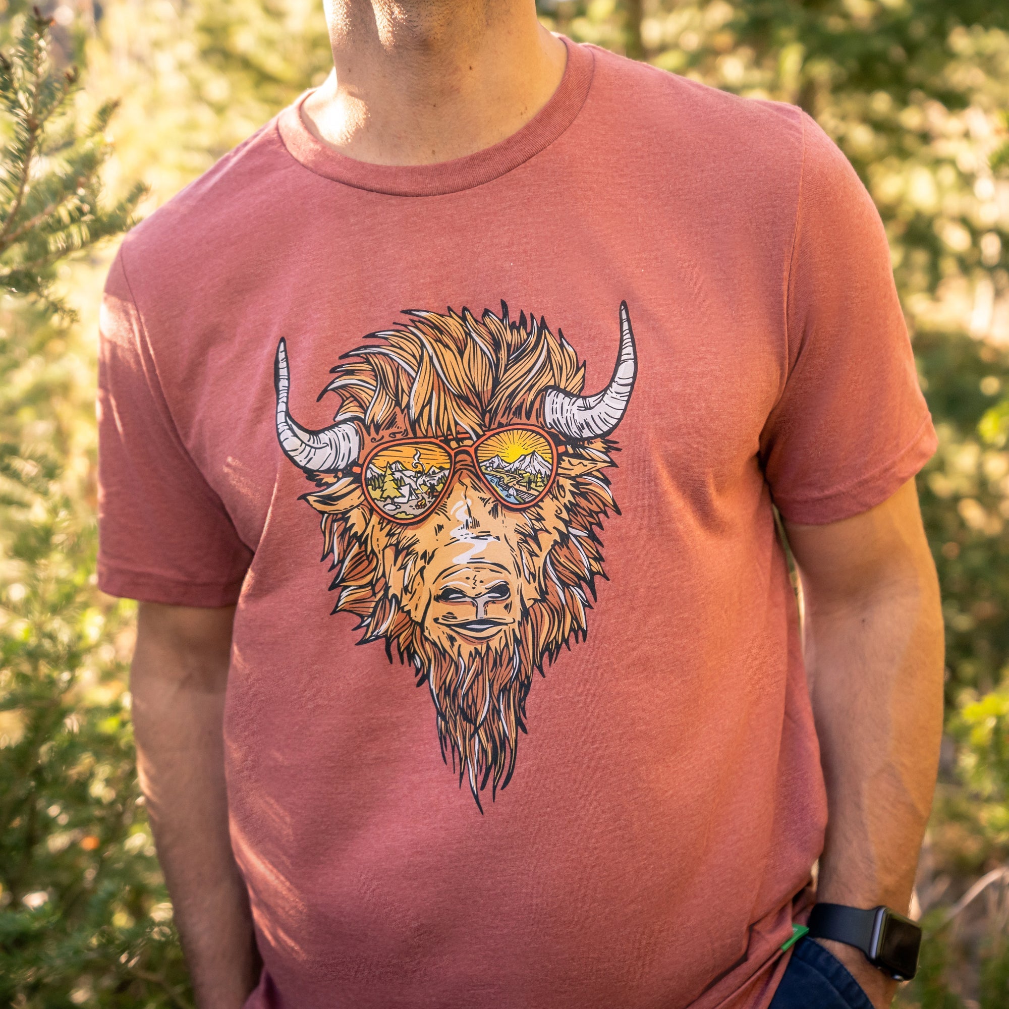 Groovy Mike Byson Short Sleeve Shirt | Bison Tee Shirt