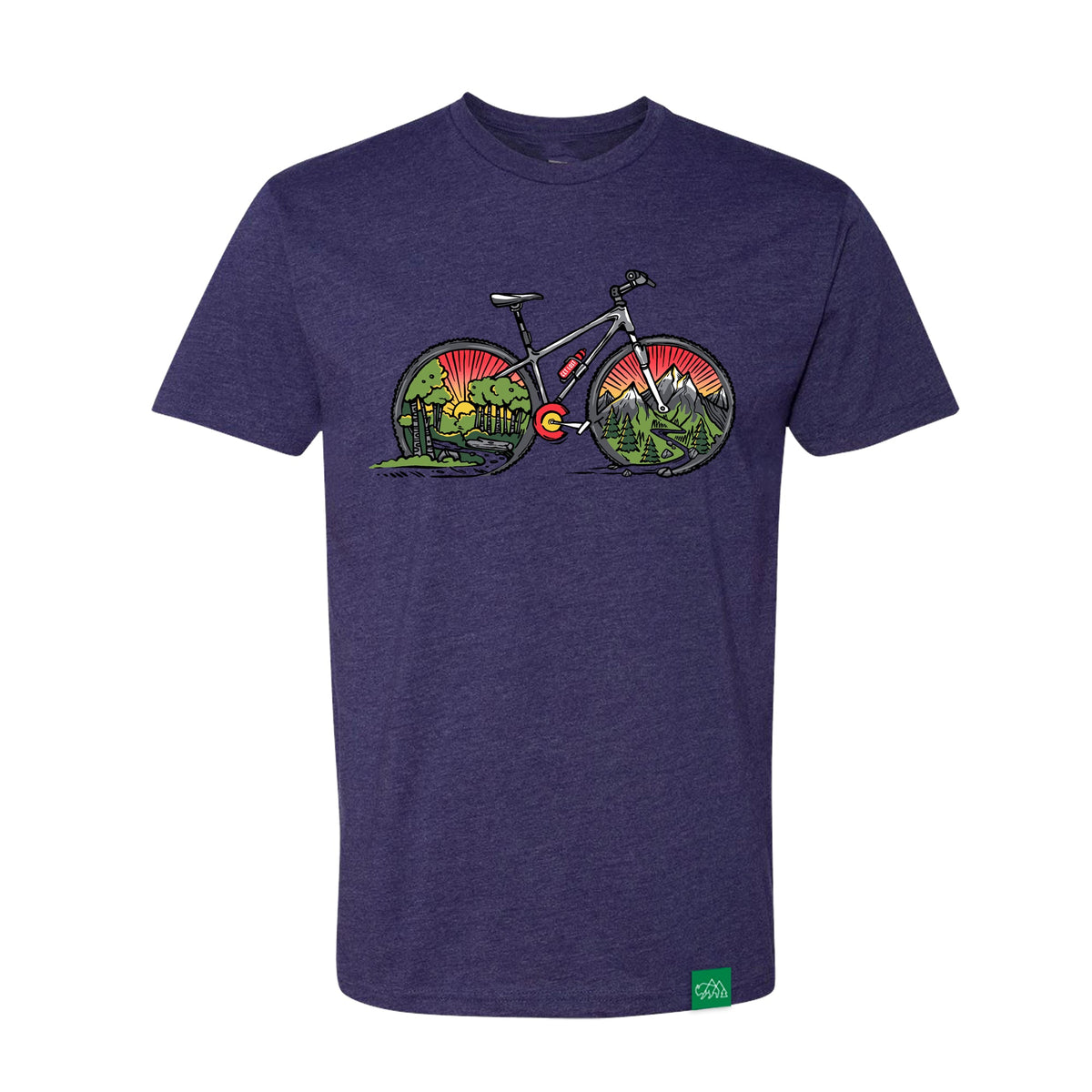 Mountain Ride Colorado T Shirt - Storm By Wild Tribute - Adventurous Apparel - Men's Graphic T Shirt - Extra Small