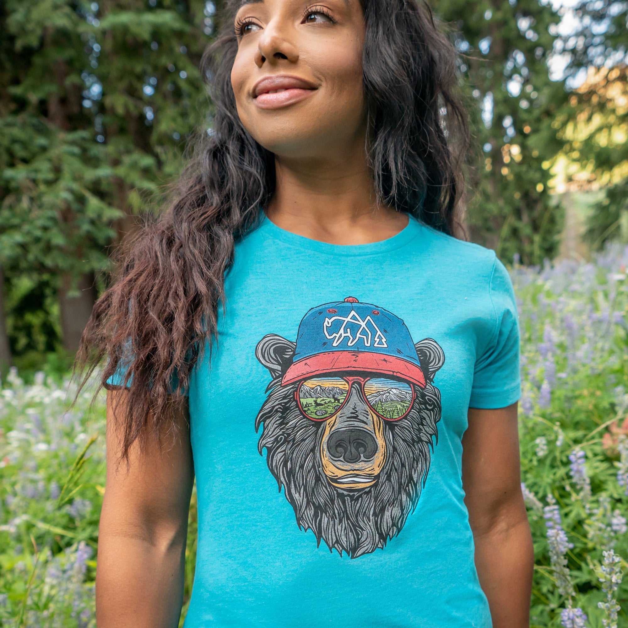 Miami Vice Bear Women's Fitted T-Shirt