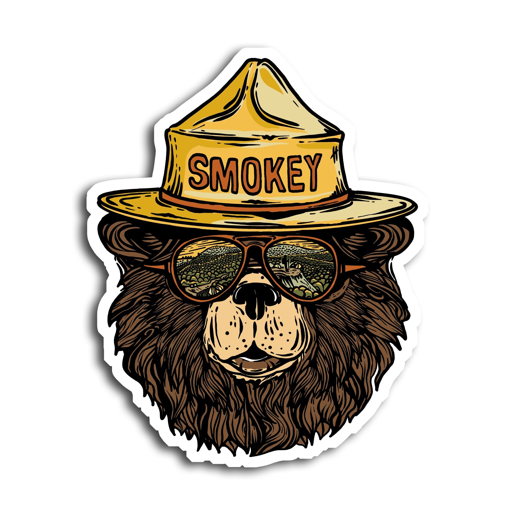 Smokey Groovy Bear Sticker
